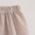 thumbnail image 7 of mgoYE Toddler Baby Boy Girl Pants Retro Elastic Waist Checkered Plaid Long Pants Casual Sweatpants Bottoms 9M-5T(Khaki,12-18 Months), 7 of 7