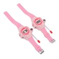 thumbnail image 3 of Walkie-talkies para niños, reloj con pantalla LCD, reducción de ruido, antena telescópica, llamadas, color rosa, 3 of 14