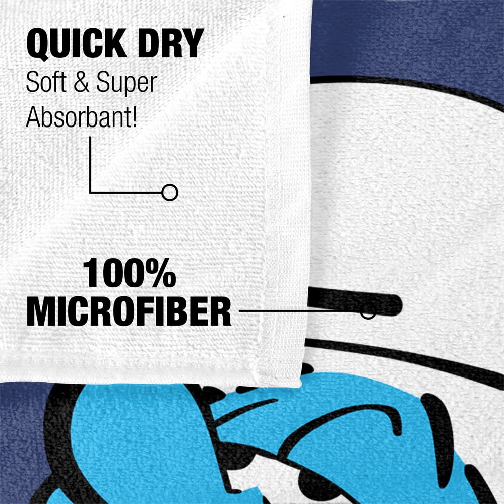The Smurfs Beach Towel, 30'x60' Lazy Smurf Beach Towel