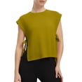 thumbnail image 2 of SAWOBUUN Womens Side Tie Cropped Tank Tops Summer Oversized Sleeveless Casual Loose Fit Boxy Basic Tees, 2 of 8