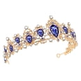 thumbnail image 4 of Couronne Baroque Vintage en Alliage Coiffe Rétro Couronne en Strass Accessoire de Cheveux de Mariage, 4 of 8