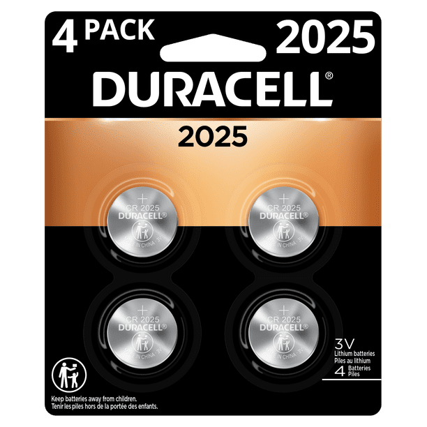 Duracell 3V Lithium 2025 Button Battery, LongLasting, 4 Pack Walmart