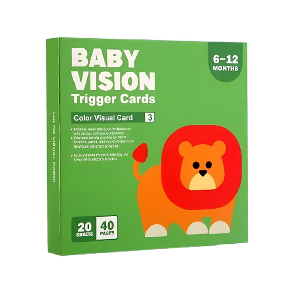 CYFW Baby Sensory Cards - 20PCS 40 Pages Black and White Sensory Toys High Contrast Baby Flash Cards Visual Skill Stimulation for Babies 0-36 Months