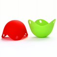 thumbnail image 4 of Escalfador de huevos, tazas de silicona para escalfar huevos con soportes de aro, para cocinar huevos en microondas o hornallas, embalaje en caja Kraft, sin BPA, paquete de 4 (3,5 x 2,6 pulgadas),, 4 of 5