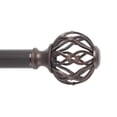 thumbnail image 1 of SnugSet | Quick Easy Installation | No Tools Option | 72"-144" Adjustable | 1" Dia. Durable Steel Rod | 4 Brackets Included | Supports Heavy Fabrics |Bronze Cage Ball Finial, 1 of 4