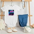 thumbnail image 3 of Vaporwave Aesthetic NASA Astronaut Romper Boys or Girls Infant Baby Brisco Brands 18M, 3 of 7
