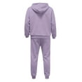thumbnail image 6 of Hogleaql Men's Tracksuits 2 Piece Set Solid Color Sweat Hoodie Jogging Athletic Pants Set Fleece Fall Suit with Pockets Light Purple XL, 6 of 6