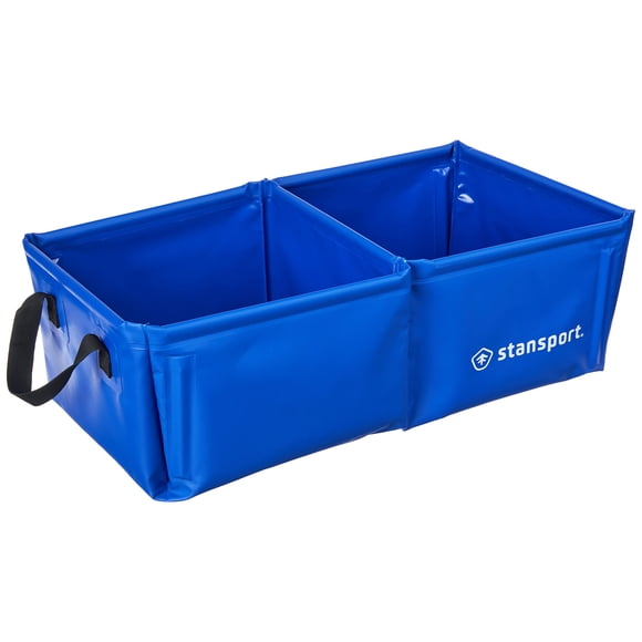 Fregadero Doble para Exterior Stansport 58x30x18 cm, 2 Cubetas de 10L