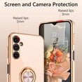 thumbnail image 4 of Compatible with Samsung Galaxy A14 5G Case, Galaxy A14 Case with 360 ° Rotatable Ring Holder Kickstand Car Mount Supported Electroplated Shockproof Phone Case for Samsung Galaxy A14 5G-Pink, 4 of 16