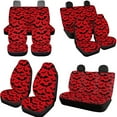 thumbnail image 3 of Uorisanigo Halloween Bats 10 Pieces Automobile Seat Cover Sets with Car Steering Wheel Cover Car Seat Belt Cover Cars Water Cup Coaster Keychains Soft Anti-slip Auto Interior for Cars SUVs, 3 of 7