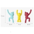 thumbnail image 2 of Juego de 3 ganchos de pared, coloridos., 2 of 5