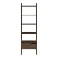 thumbnail image 2 of Hamburg Ladder Bookcase, Five Open Shelves, One Drawer Dark Walnut, 2 of 6