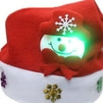 thumbnail image 3 of Gorro de Navidad con luz LED de dibujos animados de Papá Noel que brilla intensamente para adultos gorro brillante muñeco de nieve cabeza de Kits de decoración para fiestas muñeco de nieve Toystoory JJ16827-02, 3 of 4