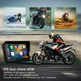 thumbnail image 3 of Carabc 5" Motorcycle Carplay Screen, with GPS Navigation IPX7 Waterproof Front & Rear Cameras & TPMS, 3 of 8