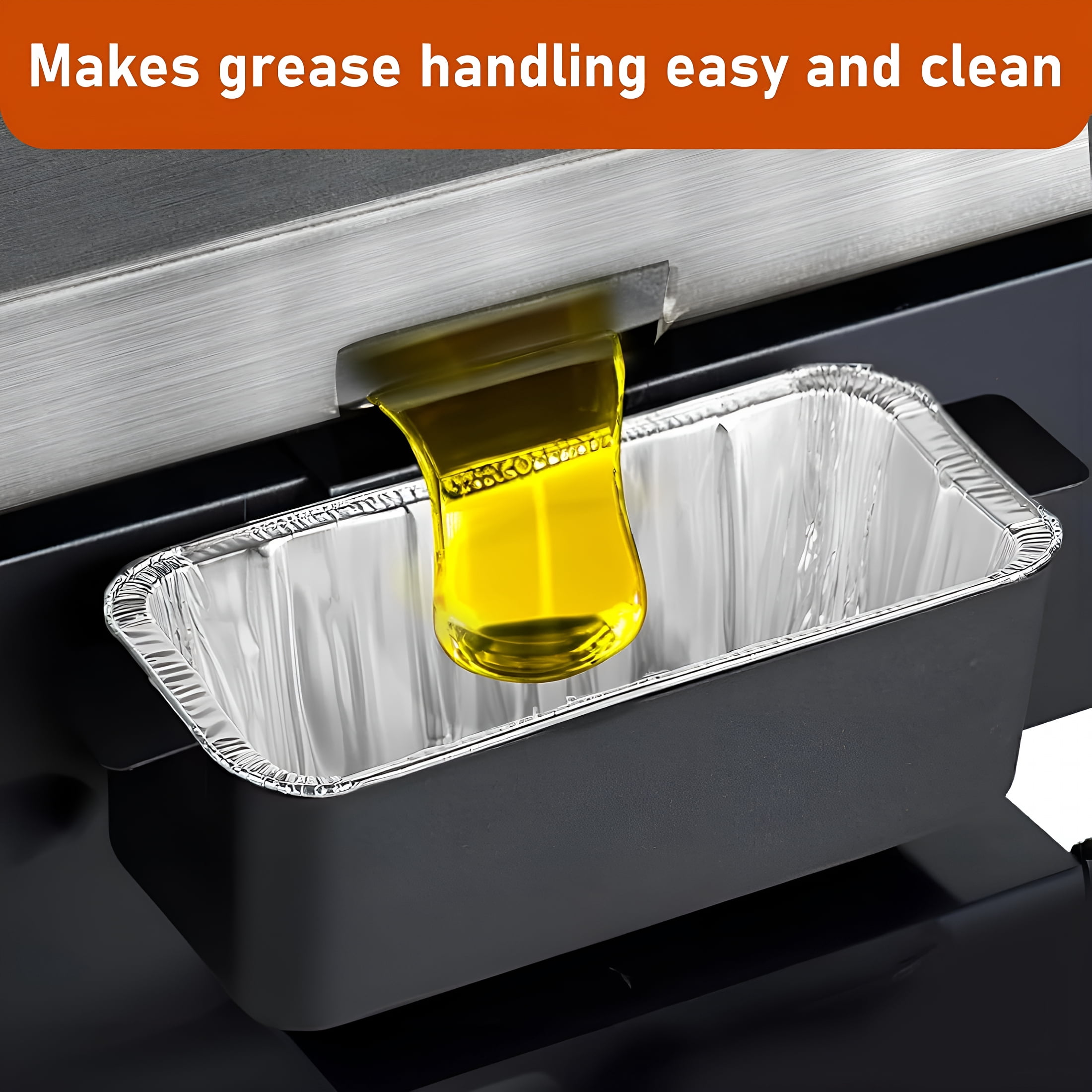 BPPEG Grease Cup Liners Compatible with Blackstone Griddle 5017 - Griddle Accessories, Disposable Grill Tray, Aluminum Foil Drip Pan Grease Catcher Cup Liner for 17, 22, 28, 36 Inch (30 Pack)