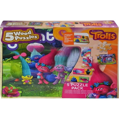 Clementoni – Coffret 3 Puzzles Trolls 3 De 48 Pièces Chacun – 27x18 Cm – Dès 5 Ans – Images Vives