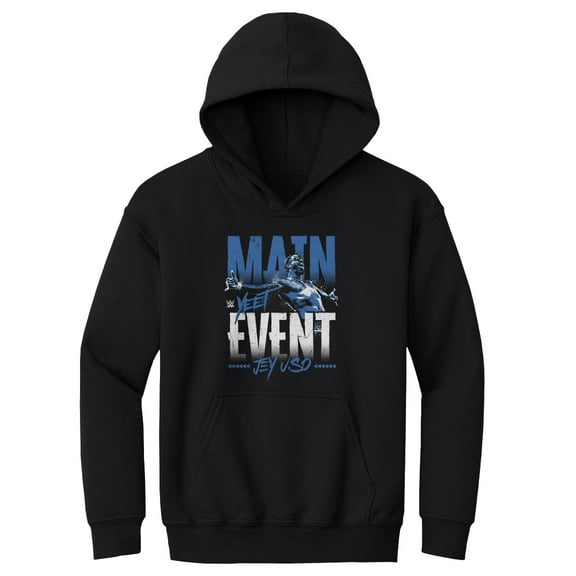 Youth 500 Level Black Jey Uso Main Event Pullover Hoodie