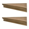 thumbnail image 4 of American Art Decor Rustic Wood Floating Corner Shelves - Walnut Brown - Set of 2, 4 of 5