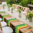 thumbnail image 4 of Colorful Striped Ombre Cloth Napkins, Rainbow Stripes Modern Abstract Art Washable and Reusable Dinner Napkins Set of 4, Table Napkin for Kitchen Party Birthday Wedding Hotel Housewarming 20"x20", 4 of 9