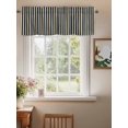 thumbnail image 2 of Orange Navy Blue Curtain Valances for Windows, Modern Abstract Vertical Striped Kitchen Valance Window Treatment, Light Filtering Block Curtains for Bathroom/Bedroom/Living Room 42'' x 12'', 2 of 9
