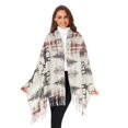 thumbnail image 3 of FORMRS Womens Scarf Winter Soft Long Big Warm Shawls Wrap Tassel Scarves, Beige Deer, 3 of 9