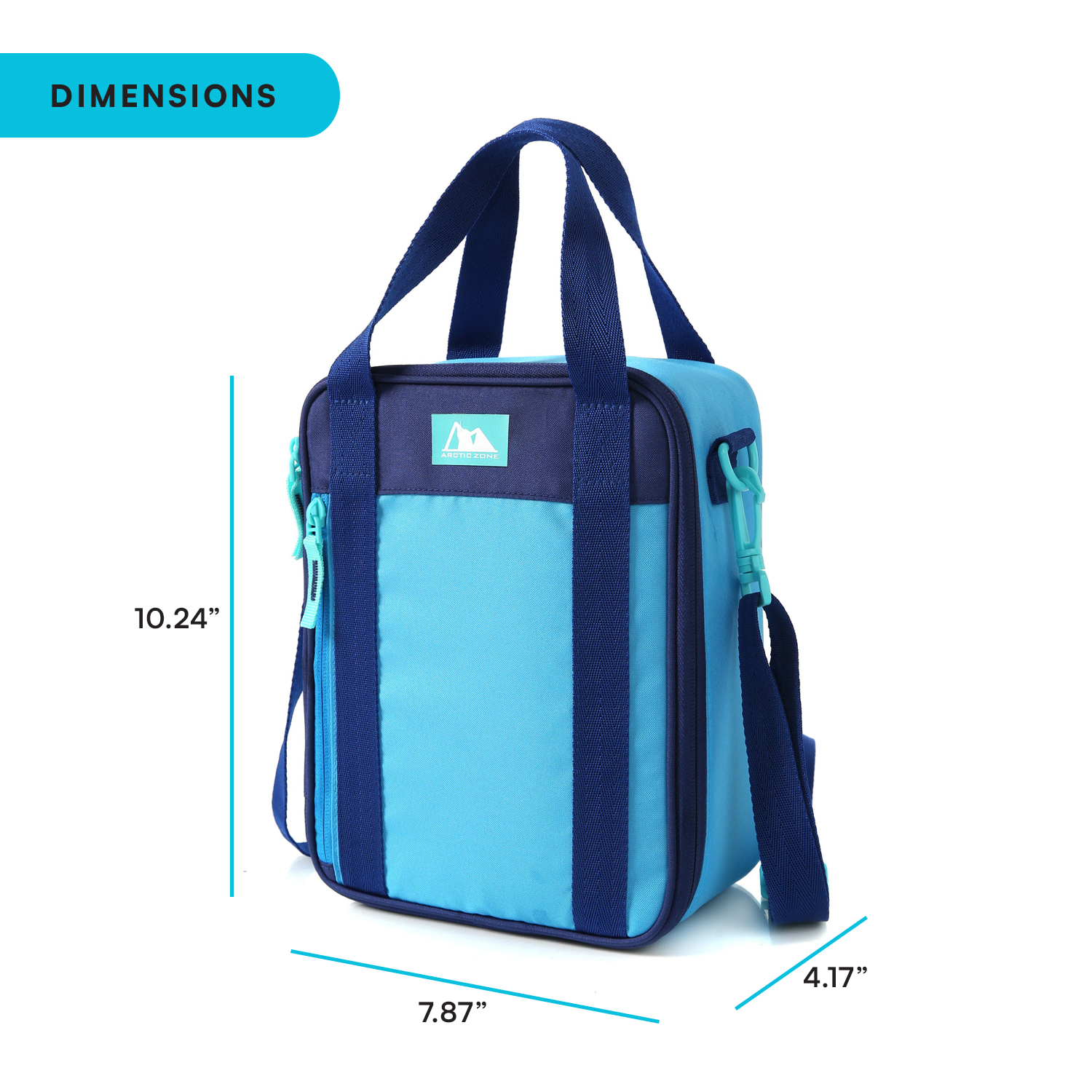 Arctic Zone Urban Lunch Box Combo with Ice Pack and Sandwich Container - True Blue