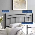 thumbnail image 5 of Modway Abigail Modern Farmhouse Metal Queen Headboard in Black, 5 of 5