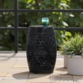 thumbnail image 2 of Tcbosik 12 Inch Outdoor Round Side Table, Metal End Table for Patio, Deck, Garden, No Assembly Required, Black, 2 of 7