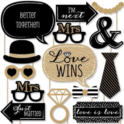 wedding photo booth props