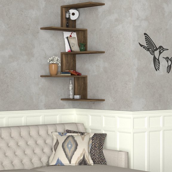 Woody Fashion , Caniko - Walnut Wall Shelf