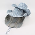 thumbnail image 2 of Adjustable Distressed Trim Sun Foldable Wide Brims Hat For Beach Vacation, 2 of 12