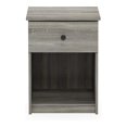 thumbnail image 4 of HomeStock Tribal Treasures Nightstand Set of 2 - French Oak Gray Finish with Sliding Drawer and 45 Lbs Weight Capacity, 17.72" W x 15.67" D x 24.14" H Dimensions-Finish:French Oak Gray,Quantity:Set of, 4 of 7