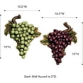 thumbnail image 3 of Bountiful Grapes Wall Accent Set of Two 2, 3 of 5