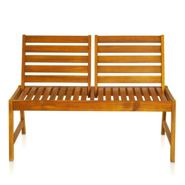 1pc Acacia Wood Outdoor Bench