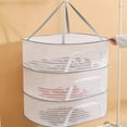 thumbnail image 3 of Foldable Mesh Clothes Drying Rack 3-Tier Flat Dryer for Sweaters,Underwear & Socks Breathable Nylon Mesh with Steel Frame Space-Saving for Indoor/Outdoor Use, 3 of 4