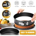 thumbnail image 5 of 4/7/9 Inch Springform Cake Pan Set of 3, Leakproof Nonstick Round Cheesecake Pans, Carbon Steel Bakeware with Removable Bottom, 5 of 8