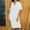 B_ White, variant on SMihono Womens Summer Dress Oversized High Waist Short Sleeve Short Dress Classic Casual Vacation Dress Basic Boutique Dress White S