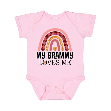 

Inktastic My Grammy Loves Me Girls Boho Rainbow Gift Baby Girl Bodysuit