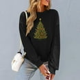 thumbnail image 4 of Christmas Sweatshirt Women Christmas Tree Graphic Pullover Long Sleeve Casual Holiday Tops Cute Winter Xmas Shirt, 4 of 5