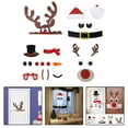 thumbnail image 4 of Christmas Snowman Santa Claus Elk Door Stickers Diy Xmas Door Wall Home Decor 1, 4 of 5