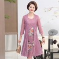 thumbnail image 1 of Summer Cotton Linen 2 Piece Set Dress Cardigan Women Party Midi Dresses Elegant Vintage Robe Femme5XL 77.5-85kg Gao Jinjia LED, 1 of 2