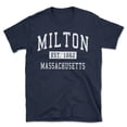 thumbnail image 1 of Milton Massachusetts Classic Established Men's Cotton T-Shirt, 1 of 1