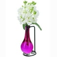 thumbnail image 2 of Couronne Co Drop Recycled Glass Vase and Metal Stand, M402-200-00-P, 8 inches tall, 8 Ounce Capacity, Clear, 2 of 2