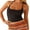 Black, variant on Women Beaded Halter Tops Summer Solid Color Tie up Backless Shirts