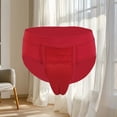 thumbnail image 2 of Mens Underwear Soft Stretch Briefs with Contoured Pouch Support, Breathable Nylon Spandex for Daily Comfort, Red Color 1-Pack,Size S, 2 of 5