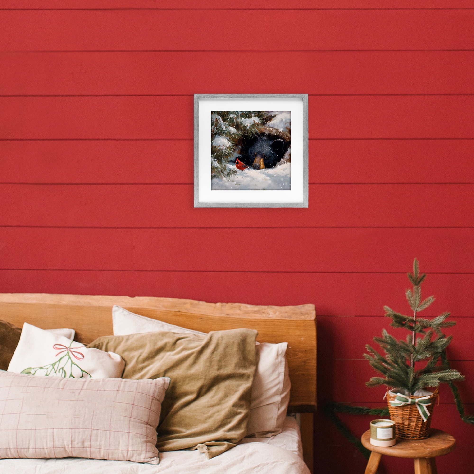 Stupell Industries Warm Watch From The Den Gray Framed Print Under Glass, design by Tina LeCour