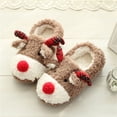 thumbnail image 4 of Casa Esponjosas Pantuflas Felpa Alce Navideño Antideslizantes para Otoño E Invierno, 4 of 9