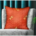 thumbnail image 3 of Plutus Firefly Red Animal Motif Luxury Throw Pillow Double sided 20" x 30" Queen, 3 of 4