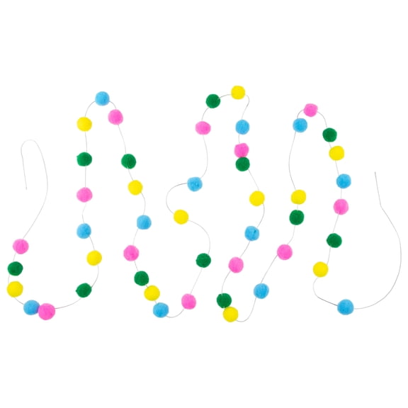 Northlight 9' Multi-color Plush Snowball Christmas Garland