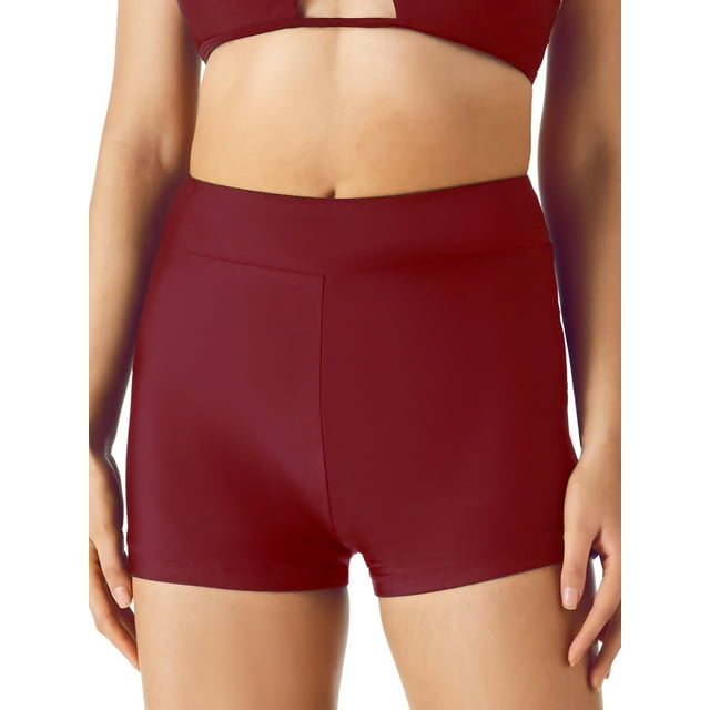 RELLECIGA Short de Planche Taille Haute pour Femmes Shorty Bas de Maillot de Bain Short de Maillot de Bain